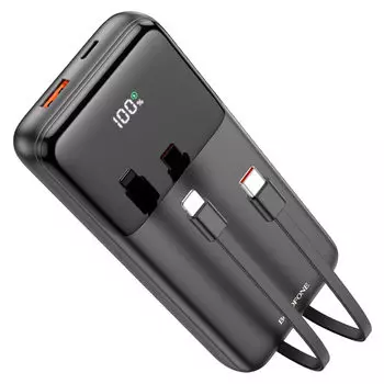 Портативный аккумулятор (Powerbank) Borofone BJ22A 22.5W+PD20W, 20000mAh, 2xUSB, 3A, Type-C, QC, черный (6974443384581)