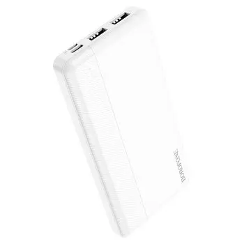 Портативный аккумулятор (Powerbank) Borofone BJ24 Freeway, 10 А·ч, 2xUSB, 2.1А, белый (6974443385120)