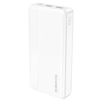 Портативный аккумулятор (Powerbank) Borofone BJ24A, 20000 мА·ч, 2xUSB, 2.1А, белый (6974443385144)