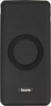 Портативный аккумулятор (Powerbank) Buro BPQ10F , 10000mAh, 2xUSB, 3A, Type-C, QC, PD, QI, черный (BPQ10F18PBK)