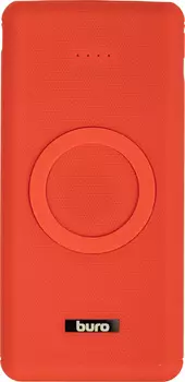 Портативный аккумулятор (Powerbank) Buro BPQ10F, 10000 мА·ч, 2xUSB, 3А, Type-C, QC, PD, QI, красный (BPQ10F18PRD)