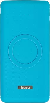 Портативный аккумулятор (Powerbank) Buro BPQ10F , 10000mAh, 2xUSB, 3A, Type-C, QC, PD, QI, синий (BPQ10F18PBL)