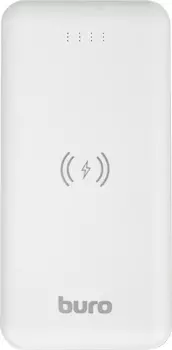 Портативный аккумулятор (Powerbank) Buro BPW10E, 10000 мА·ч, 2xUSB, 2А, QI, белый (BPW10E10PWT)