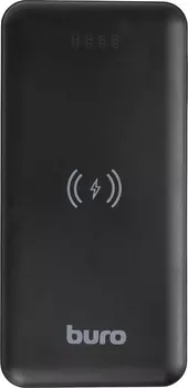 Портативный аккумулятор (Powerbank) Buro BPW10E, 10000 мА·ч, 2xUSB, 2А, QI, черный (BPW10E10PBK)