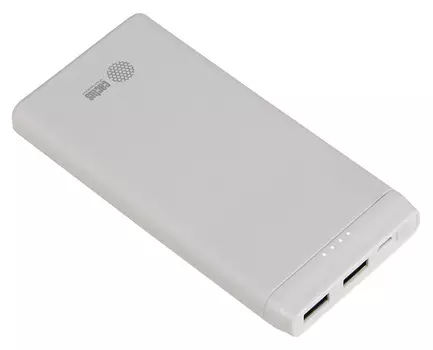 Портативный аккумулятор (Powerbank) Cactus CS-PBFSMT-10000, 10000 мА·ч, 2xUSB, 2.1А, белый