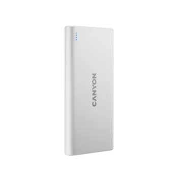 Портативный аккумулятор (Powerbank) Canyon PB-108, 10000 мА·ч, 2xUSB, 2.1А, белый (CNE-CPB1008W)