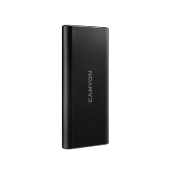 Портативный аккумулятор (Powerbank) Canyon PB-108, 10000mAh, 2xUSB, 2.1A, черный (CNE-CPB1008B)