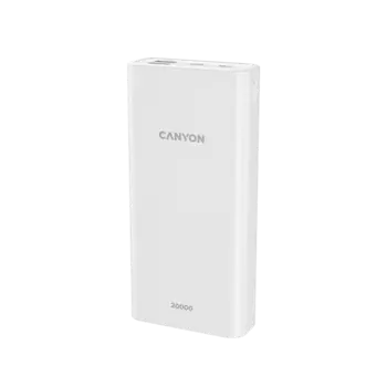 Портативный аккумулятор (Powerbank) Canyon PB-2001, 20000mAh, 2xUSB, 2.1A, белый (CNE-CPB2001W)