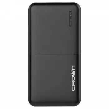 Портативный аккумулятор (Powerbank) Crown CMPB-604, 10000mAh, 2xUSB, 2.1A, черный (CM000003087)