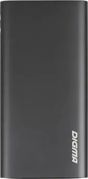 Портативный аккумулятор (Powerbank) Digma DGPF10F, 10000mAh, 1xUSB, 3A, Type-C, QC, PD, серый (DGPF10F20AGY)