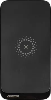 Портативный аккумулятор (Powerbank) Digma DGPQ10E, 10000mAh, 2xUSB, 3A, Type-C, QC, PD, QI, черный (DGPQ10E20PBK)
