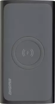 Портативный аккумулятор (Powerbank) Digma DGPQ10G, 10000mAh, 1xUSB, 3A, Type-C, QC, PD, QI, серый (DGPQ10G22CGY)