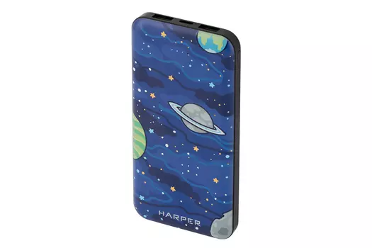 Портативный аккумулятор (Powerbank) HARPER PB-0024, 10 А·ч, 2xUSB, 2.1A, синий (PB-0024)