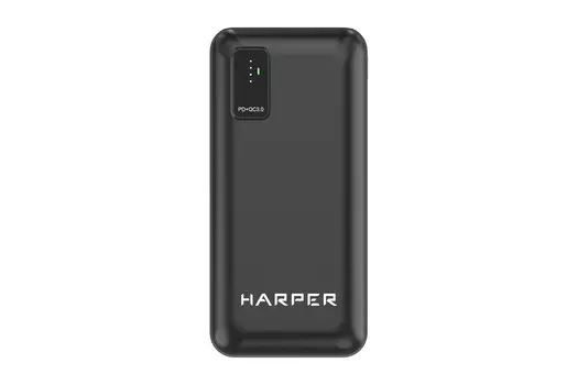 Портативный аккумулятор (Powerbank) HARPER PB-0030, 30000mAh, 2xUSB, 3A, Type-C, QC, PD, черный (PB-0030)