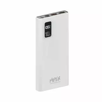 Портативный аккумулятор (Powerbank) Hiper Fast 10000, 10000mAh, 2xUSB, 5A, Type-C, QC, PD, белый (FAST 10000 WHITE)
