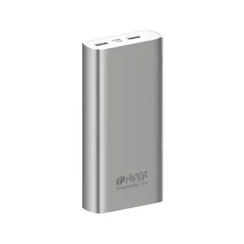 Портативный аккумулятор (Powerbank) HIPER METAL 20K, 20000mAh, 2xUSB, 2.1A, серебристый