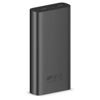 Портативный аккумулятор (Powerbank) HIPER METAL 20K, 20000mAh, 2xUSB, 2.1A, темно-серый