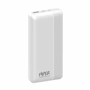 Портативный аккумулятор (Powerbank) HIPER MX PRO 20000, 20 А·ч, 1xUSB, 3А, Type-C, QC, PD, белый (MX PRO 20000 WHITE)