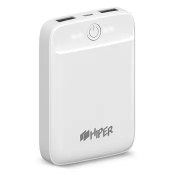 Портативный аккумулятор (Powerbank) HIPER SL6000, 6000mAh, 2xUSB, 2.1A, белый