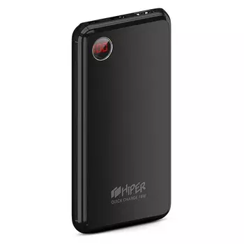 Портативный аккумулятор (Powerbank) HIPER STEEL 10, 10000mAh, 1xUSB, 3A, Type-C, QC, PD, черный