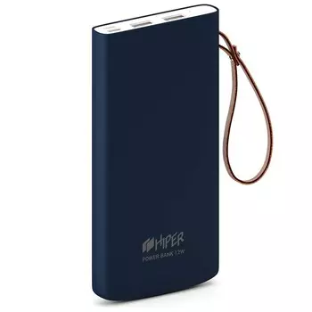 Портативный аккумулятор (Powerbank) HIPER Travel10k, 10000mAh, 2xUSB, 2.4A, синий