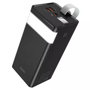 Портативный аккумулятор (Powerbank) Hoco J86A, 50000 мА·ч, 2xUSB, 3А, QC, PD, черный (759238)