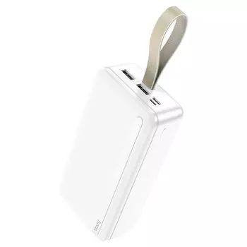 Портативный аккумулятор (Powerbank) Hoco J91B, 30000mAh, 2xUSB, 2.1A, QC, белый (6931474769954)