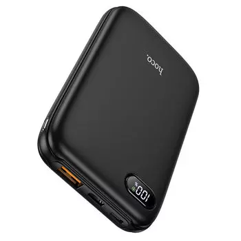 Портативный аккумулятор (Powerbank) Hoco Q2, 10000mAh, 1xUSB, 3A, Type-C, QC, PD, черный (743701)