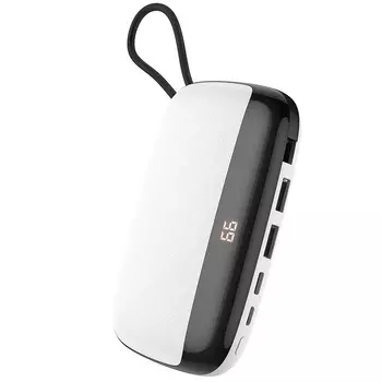 Портативный аккумулятор (Powerbank) Hoco S29 Nimble , 10000mAh, 2xUSB, 3A, Type-C, QC, PD, белый (723192)