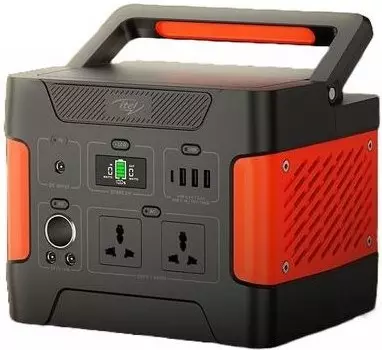 Портативный аккумулятор (Powerbank) ITEL Solar Generator 600 (ISG-65), 150 А·ч, 4xUSB, 5А, QC, черный/оранжевый (1911954)