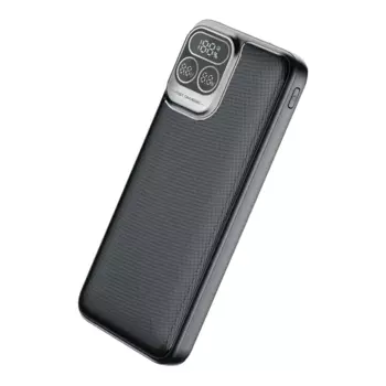 Портативный аккумулятор (Powerbank) Perfeo Atomic Age, 10000 мА·ч, 2xUSB, 5А, Type-C, QC, PD, черный (PF_E1474)