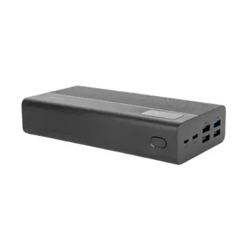 Портативный аккумулятор (Powerbank) Perfeo MOUNTAINS, 30000mAh, 4xUSB, 3A, Type-C, QC, PD, черный (PF_D0161)