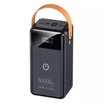 Портативный аккумулятор (Powerbank) Perfeo Prodige, 60 А·ч, 2xUSB, 5А, Type-C, QC, PD, черный (PF_C3697)