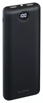 Портативный аккумулятор (Powerbank) Qumo PowerAid 15600 V2, 15600mAh, 2xUSB, 2.1A, черный (24409)