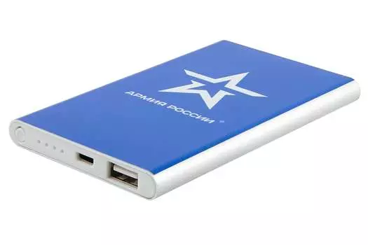 Портативный аккумулятор (Powerbank) Red Line J01 Армия России №18, 4000mAh, 1xUSB, 1A, серебристый (УТ000017368)