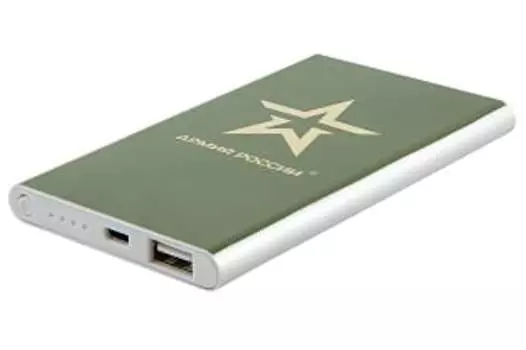 Портативный аккумулятор (Powerbank) Red Line J01 Армия России №20, 4000mAh, 1xUSB, 1A, голубой (УТ000017277)
