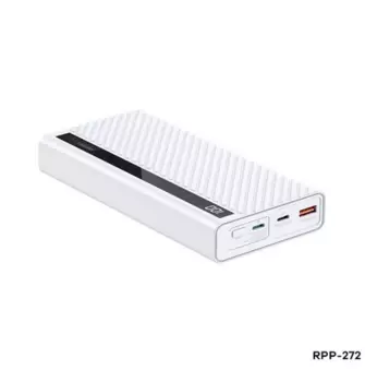 Портативный аккумулятор (Powerbank) Remax Hunyo II RPP-272, 22500mAh, 3xUSB, 3A, Type-C, QC, белый (6954851221111)