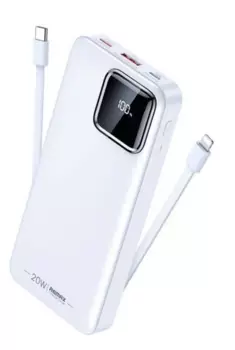 Портативный аккумулятор (Powerbank) Remax RPP-513, 20000mAh, 2xUSB, 3A, Type-C, QC, белый (6954851202257)