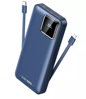 Портативный аккумулятор (Powerbank) Remax RPP-513, 20000mAh, 2xUSB, 3A, Type-C, QC, синий (6954851202264)