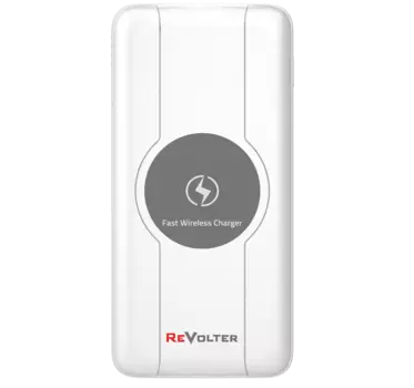 Портативный аккумулятор (Powerbank) ReVolter 10000Qi, 10000mAh, 1xUSB, 3A, Type-C, QC, QI, белый