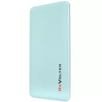 Портативный аккумулятор (Powerbank) ReVolter 5000, 5000mAh, 1xUSB, 2.1A, голубой