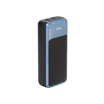 Портативный аккумулятор (Powerbank) RivaCase VA1080, 30 А·ч, 4xUSB, 3А, Type-C, QC, PD, черный/синий