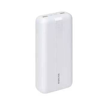 Портативный аккумулятор (Powerbank) RivaCase VA2081, 20000mAh, 2xUSB, 2.1A, Type-C, белый
