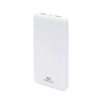 Портативный аккумулятор (Powerbank) RivaCase VA2137, 10000mAh, 2xUSB, 2.1A, белый