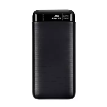 Портативный аккумулятор (Powerbank) RivaCase VA2140, 10000mAh, 2xUSB, 2.1A, Type-C, черный