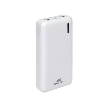 Портативный аккумулятор (Powerbank) RivaCase VA2572, 20000mAh, 2xUSB, 3A, Type-C, QC, PD, белый