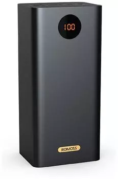 Портативный аккумулятор (Powerbank) Romoss PEA60, 60000 мА·ч, 3xUSB, 12А, Type-C, QC, черный