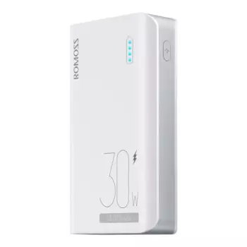 Портативный аккумулятор (Powerbank) Romoss Sense 4S Pro, 10000mAh, 2xUSB, 3A, Type-C, QC, белый (6936857200970)