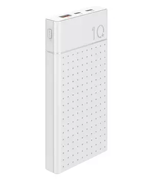 Портативный аккумулятор (Powerbank) TFN Astero 10 PD, 10000mAh, 2xUSB, Type-C, QC, PD, белый (TFN-PB-249-WH)