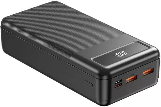 Портативный аккумулятор (Powerbank) TFN Porta PB-313, 30000 мА·ч, 2xUSB, 3А, Type-C, черный (TFN-PB-313-BK)
